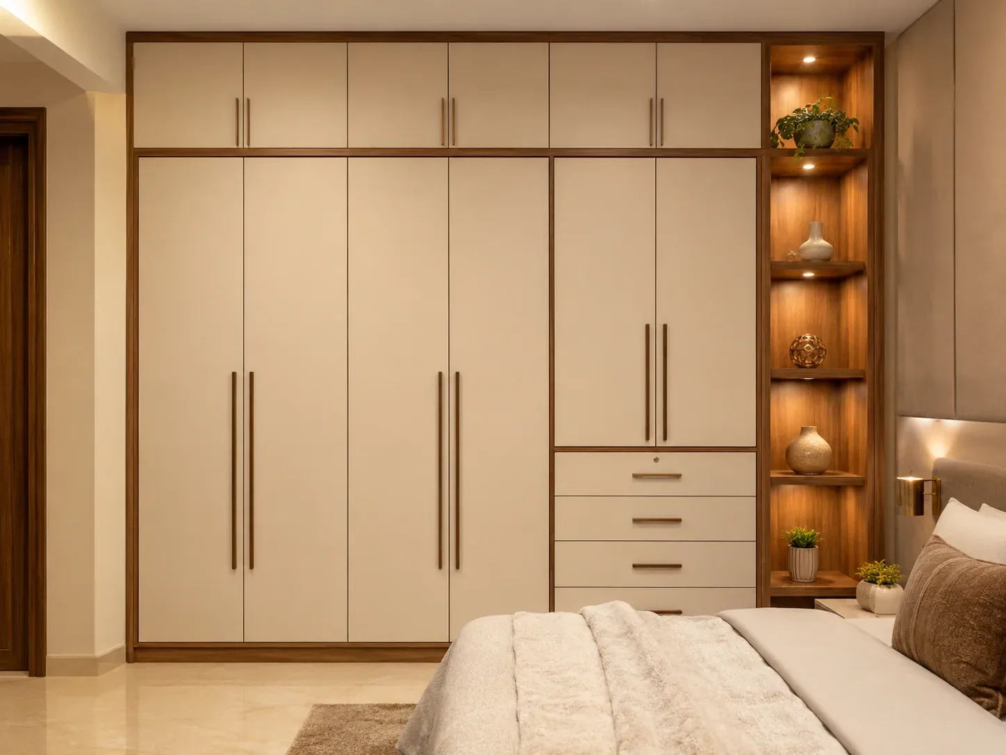 Bedroom wooden almirah by Reedify Modulars