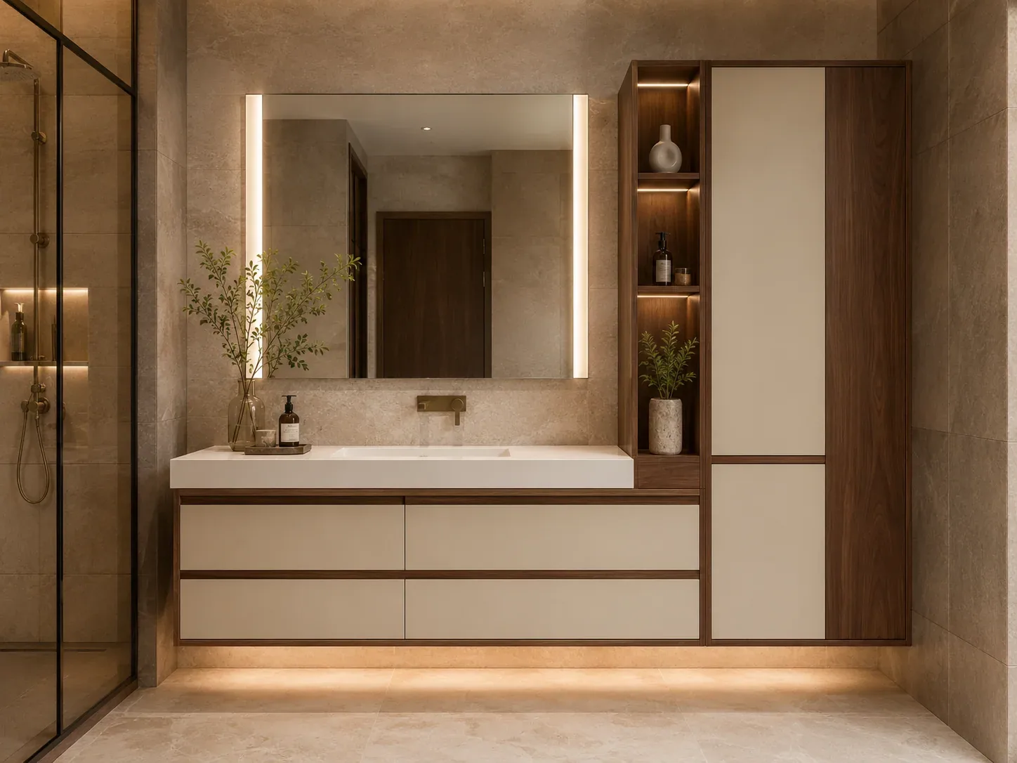 Floating bathroom vanity by Reedify Modulars
