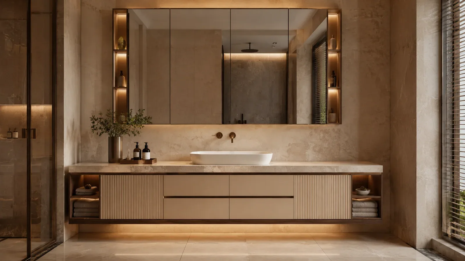 Premium / Double Bathroom vanity by Reedify Modulars