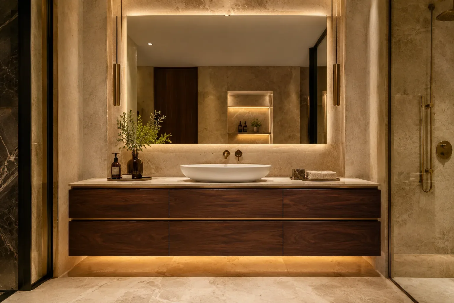 Premium / Double Bathroom vanity by Reedify Modulars
