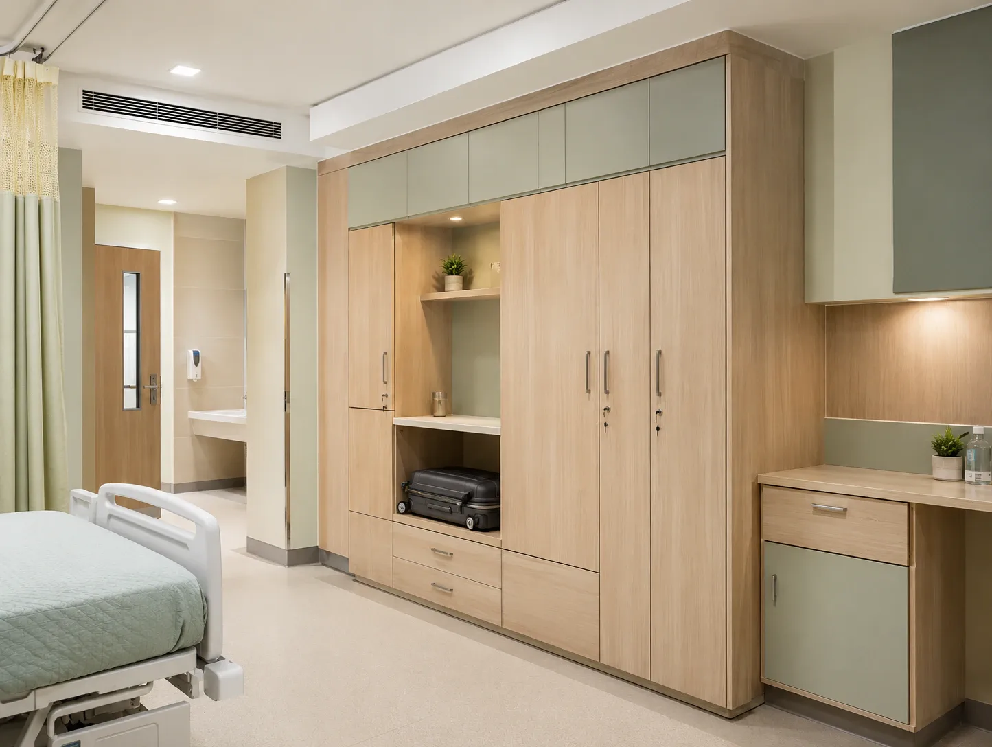 Patient attendant and guest room furniture by Reedify Modulars