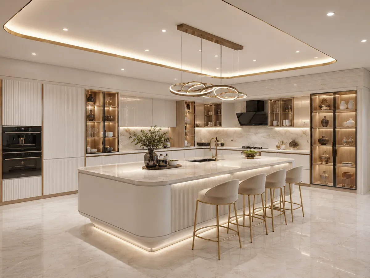Island modular kitchen by Reedify Modulars, installed in Sonipat
