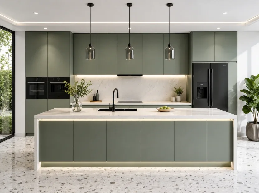 Island modular kitchen by Reedify Modulars, installed in Bhiwani