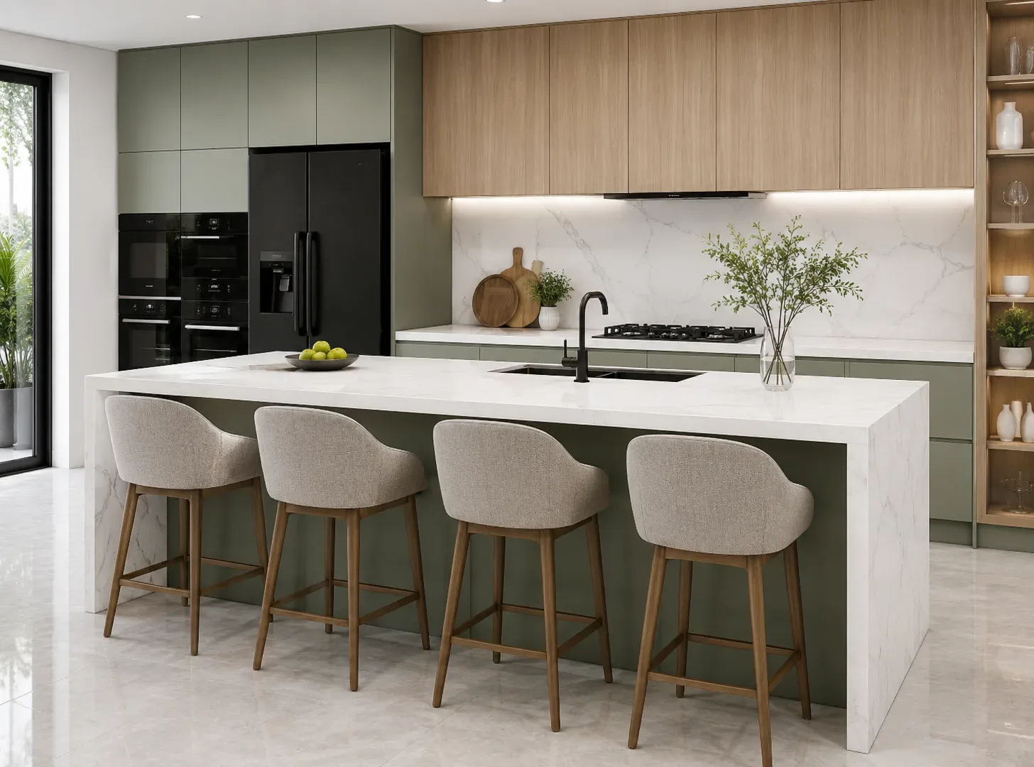 Serving Island — Island modular kitchen idea by Reedify Modulars