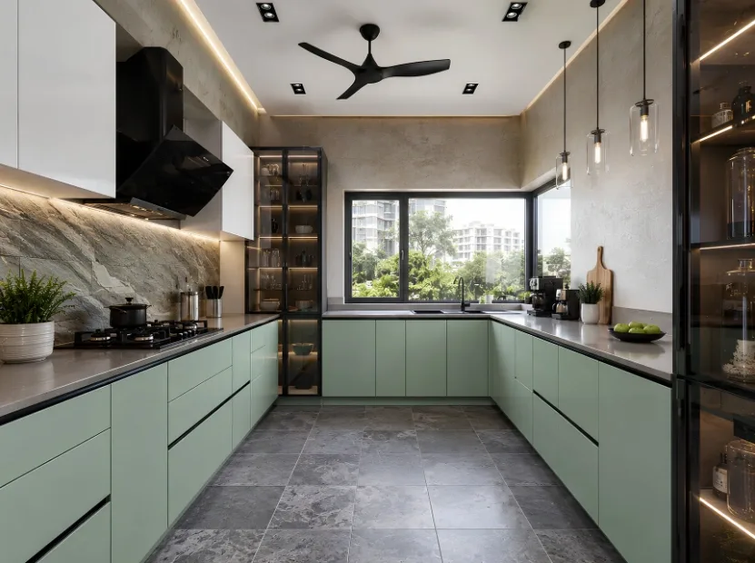 Parallel modular kitchen by Reedify Modulars, installed in Nuh