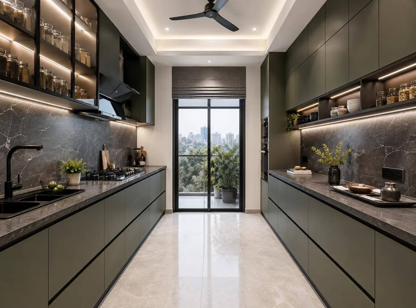 Parallel Platform Design — Parallel modular kitchen idea by Reedify Modulars