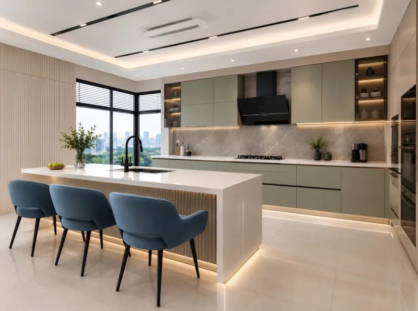 Peninsula modular kitchen by Reedify Modulars — 5