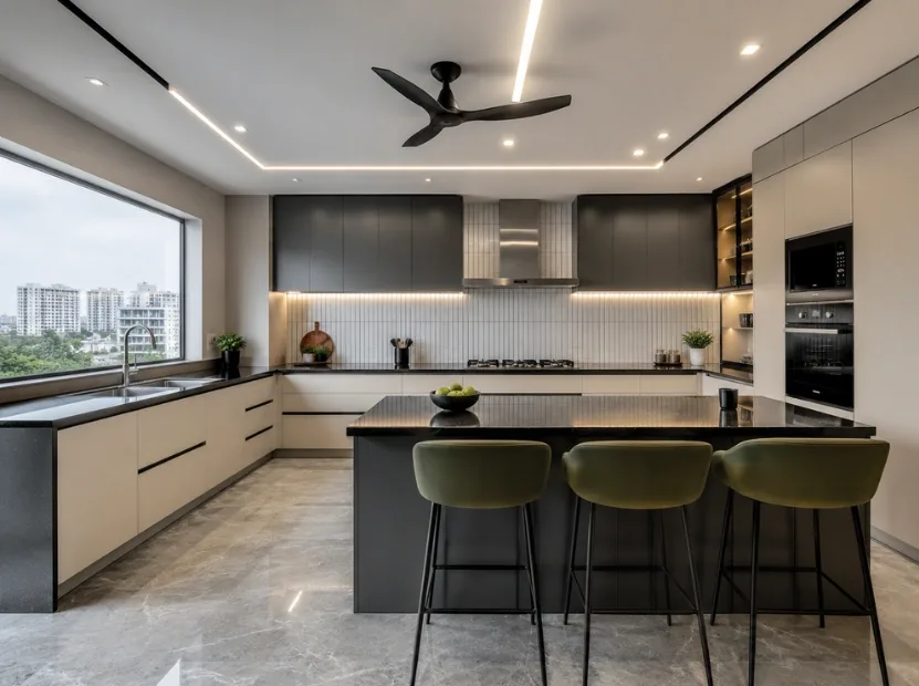 Peninsula modular kitchen by Reedify Modulars — 7