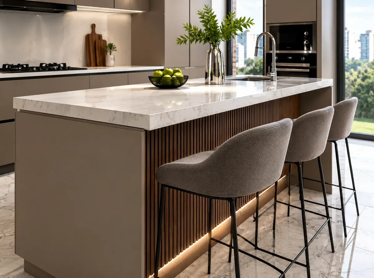 Peninsula Dimensions — Peninsula modular kitchen idea by Reedify Modulars