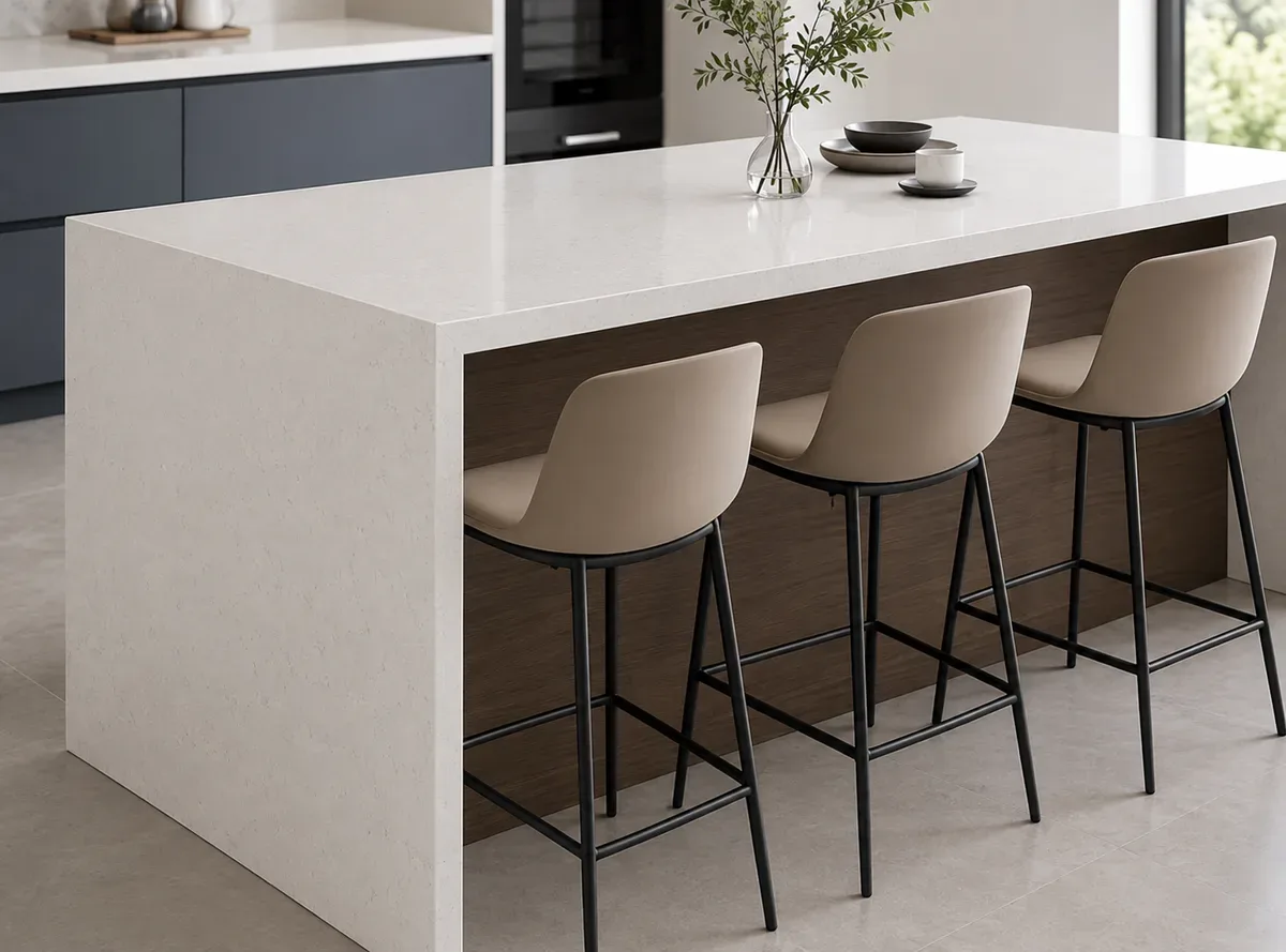 Breakfast Bar Planning in a Peninsula modular kitchen by Reedify Modulars