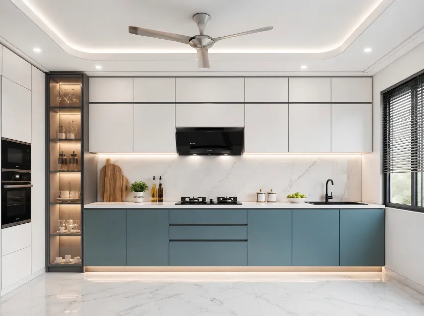 Straight modular kitchen by Reedify Modulars — 9