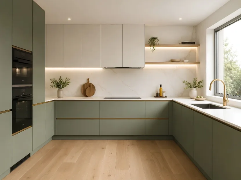 U-shaped kitchen — Modular Kitchen by Reedify Modulars