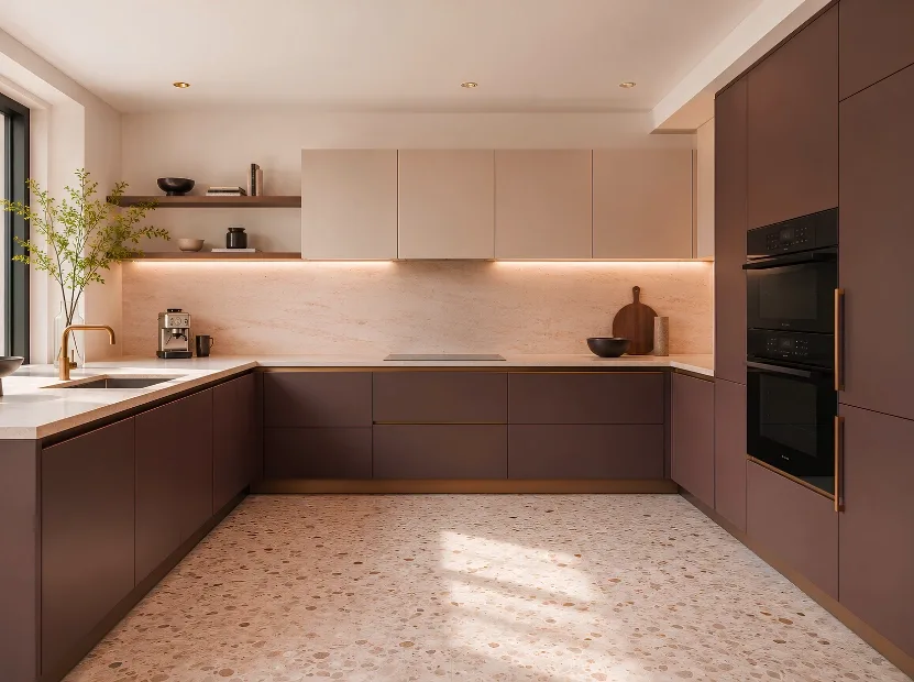 U-shaped kitchen — Modular Kitchen by Reedify Modulars
