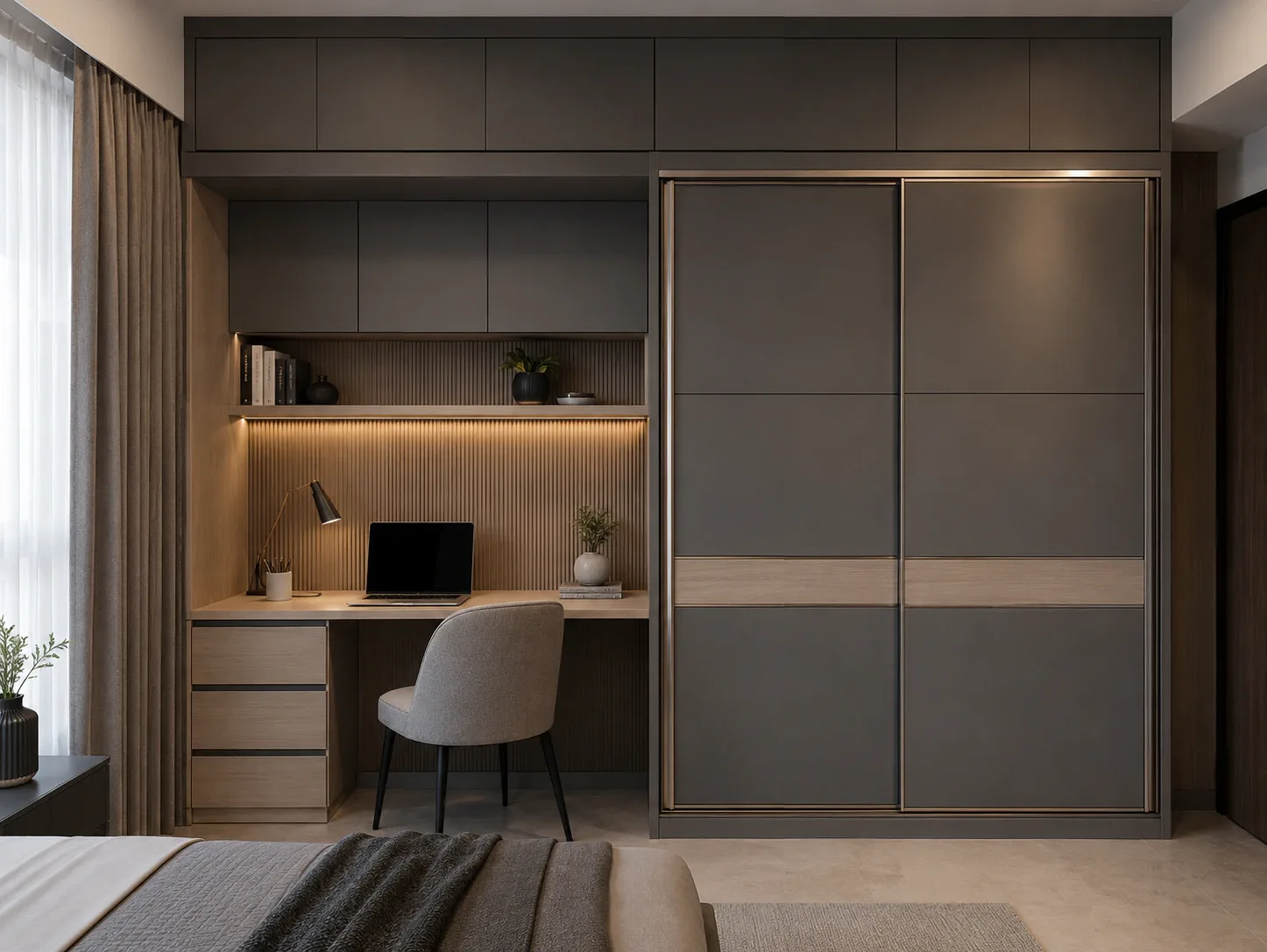 With Wardrobe Study unit by Reedify Modulars