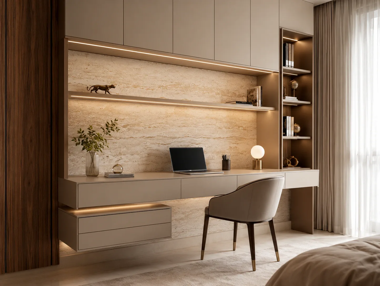 Wall-mounted study table — Study Table by Reedify Modulars