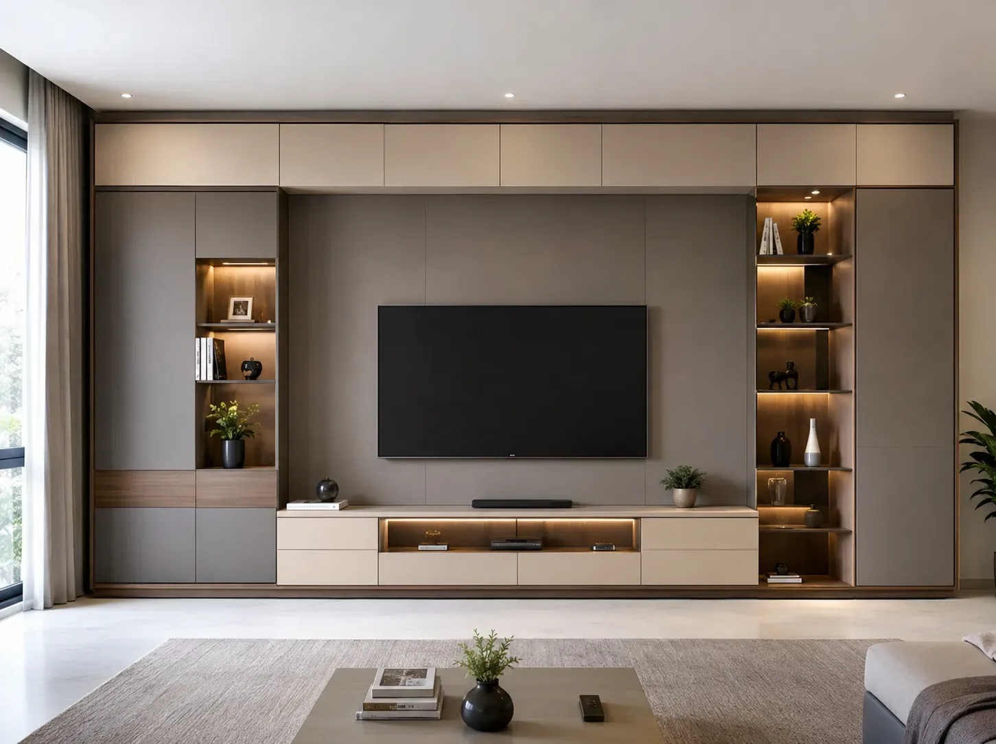 Display full wall TV cabinet by Reedify Modulars