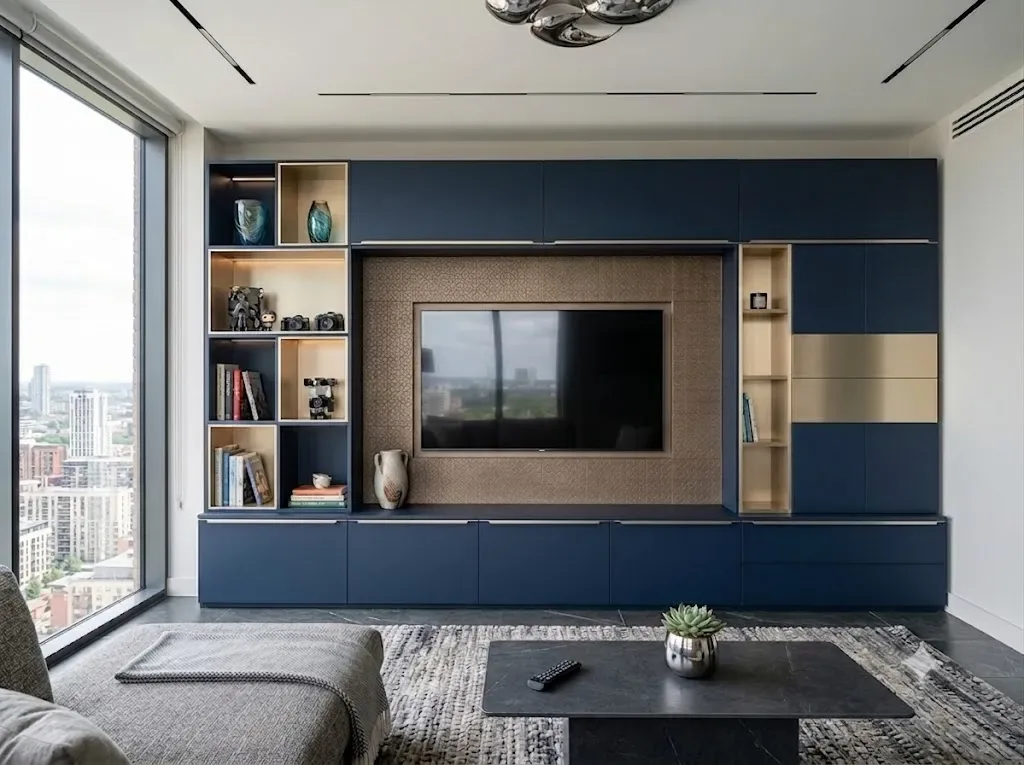 Luxury full wall TV cabinet by Reedify Modulars