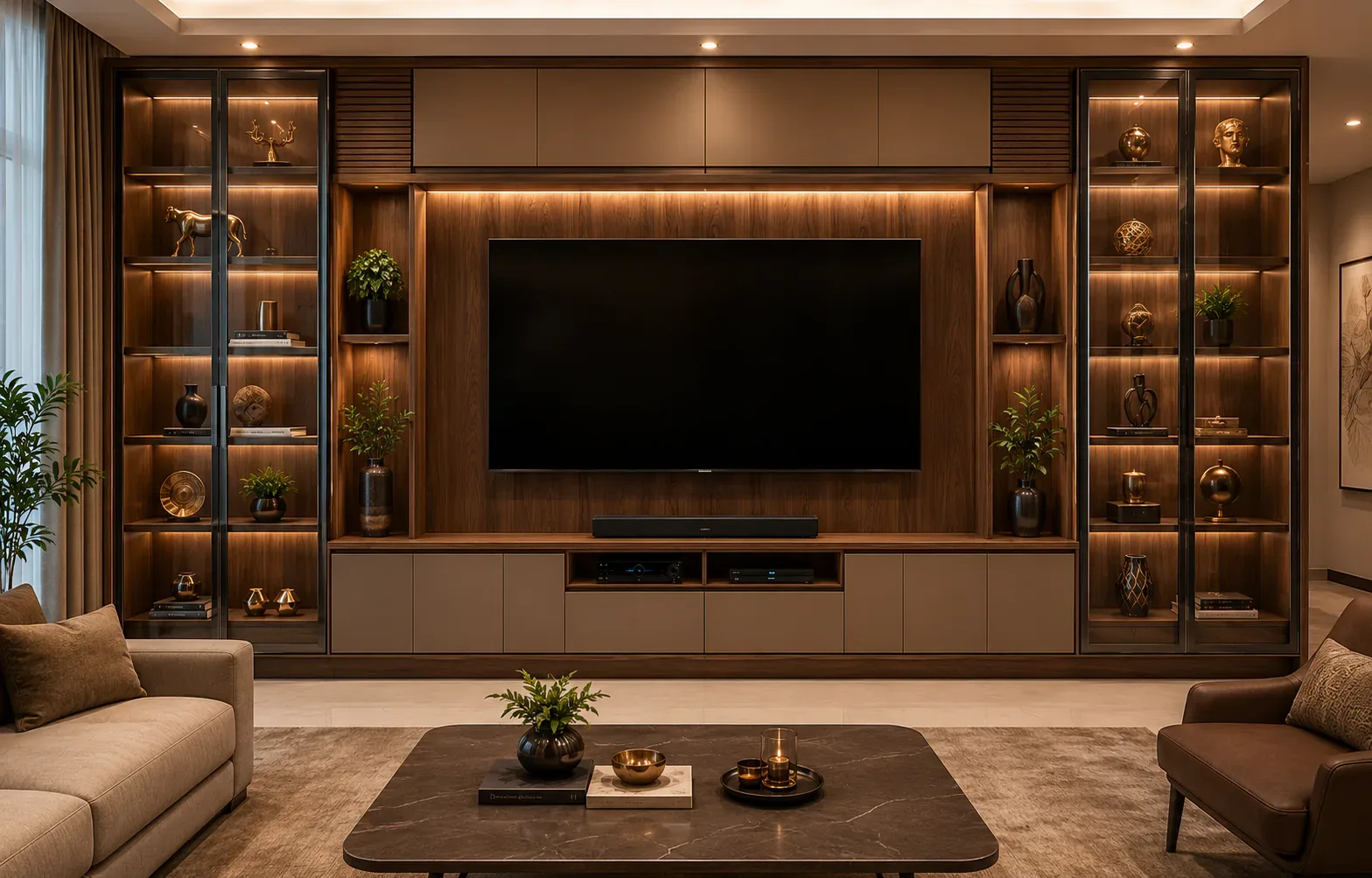 TV Unit With Crockery / Showcase