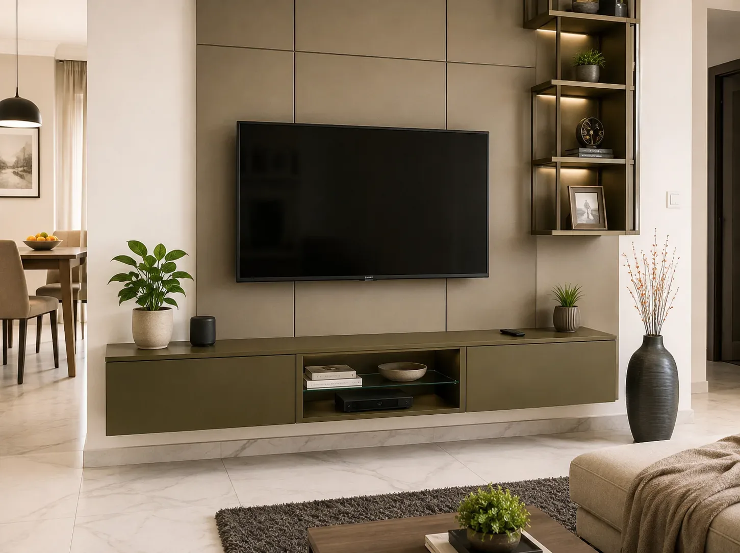 Freestanding TV console by Reedify Modulars