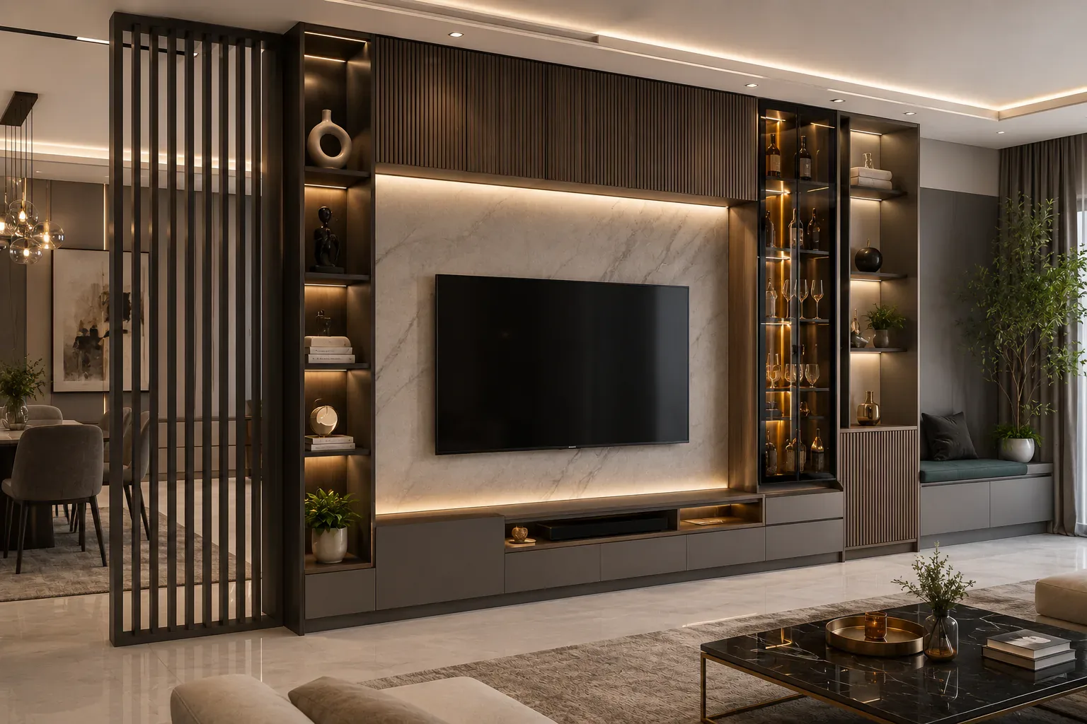 Wooden TV cabinet by Reedify Modulars
