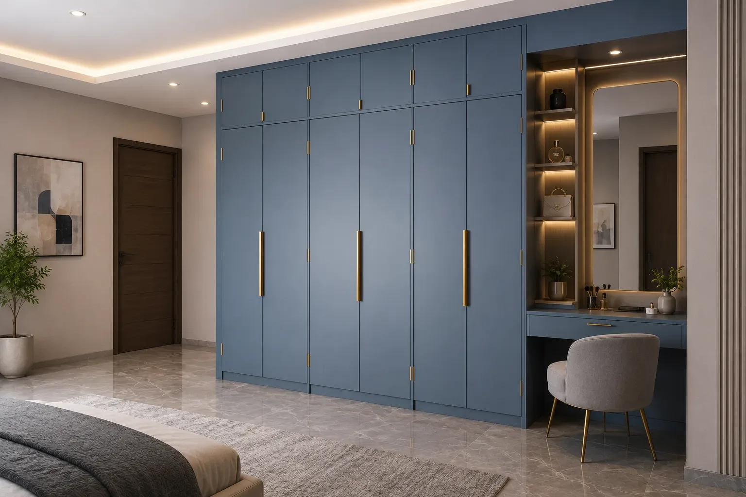 Hinged wardrobe with full interior access by Reedify Modulars