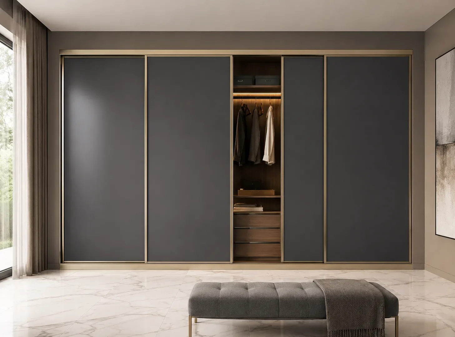Mirror-panel wardrobe by Reedify Modulars