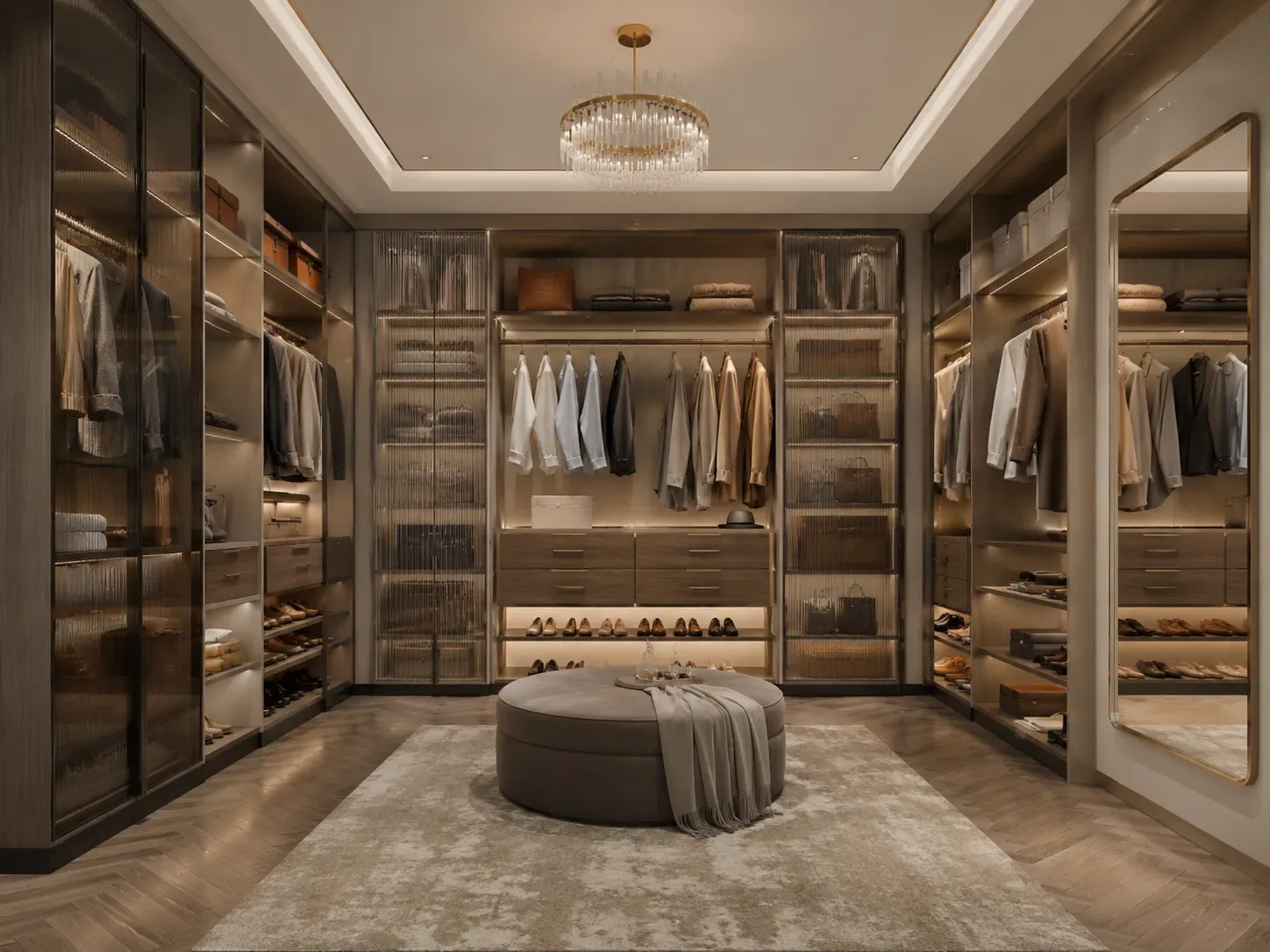 Glass-fronted modular wardrobe by Reedify Modulars