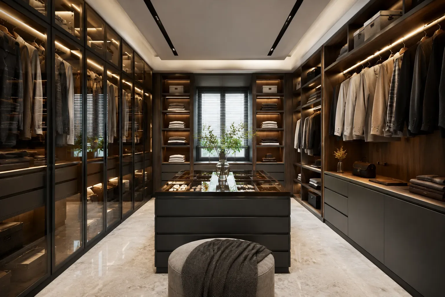 Glass-fronted modular wardrobe by Reedify Modulars