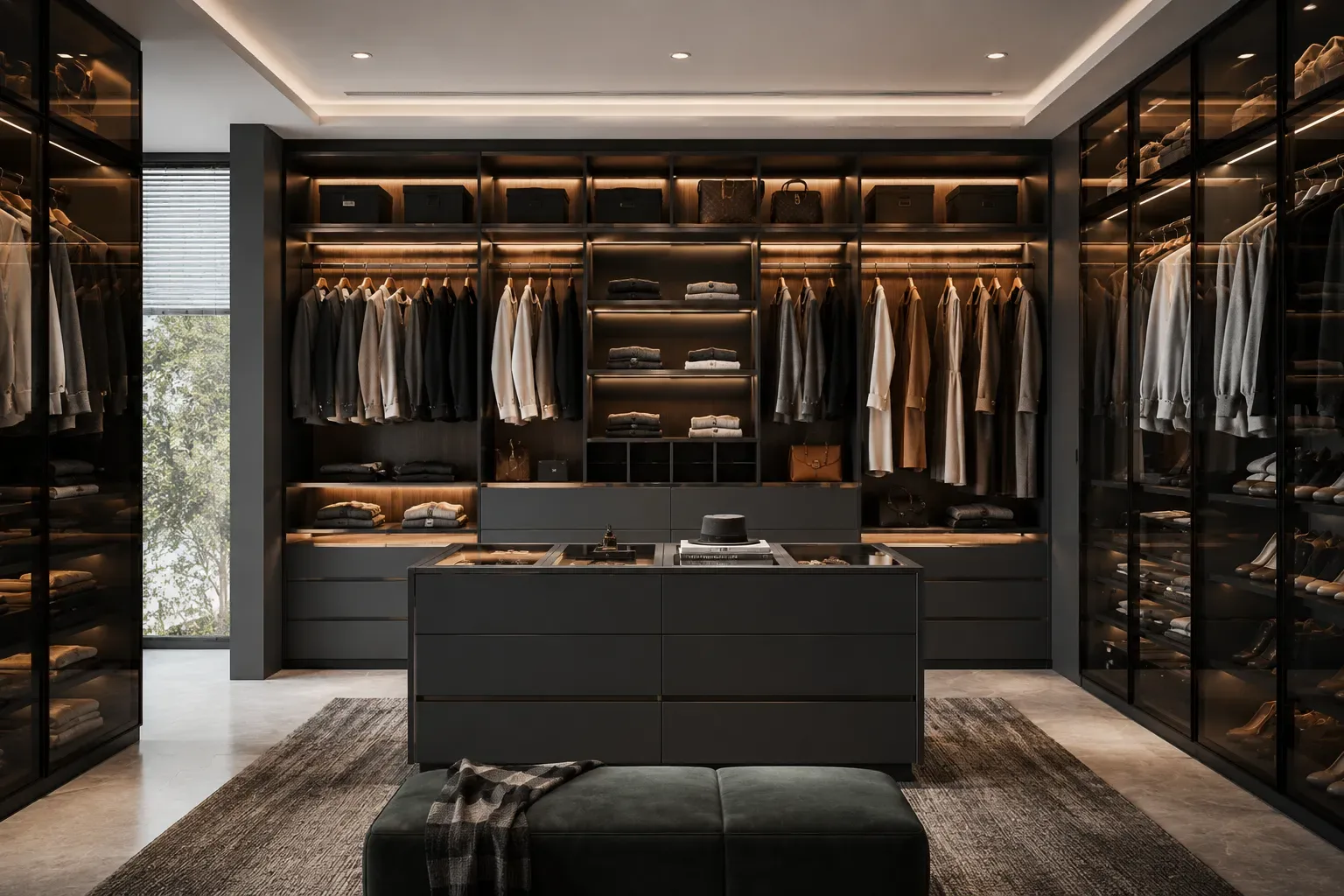 Glass-fronted modular wardrobe by Reedify Modulars