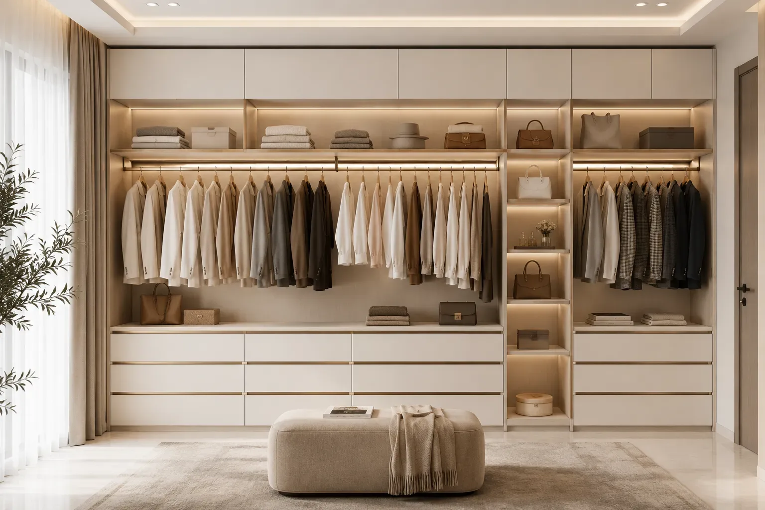 Glass-fronted modular wardrobe by Reedify Modulars