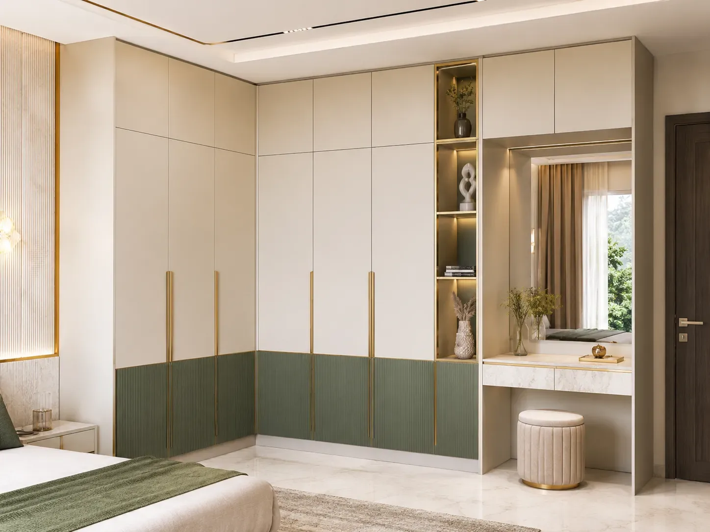 Wardrobe with dressing table by Reedify Modulars