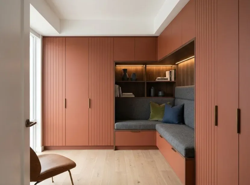 Wardrobe with sitting space by Reedify Modulars
