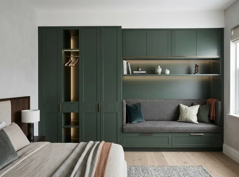Wardrobe with sitting space by Reedify Modulars