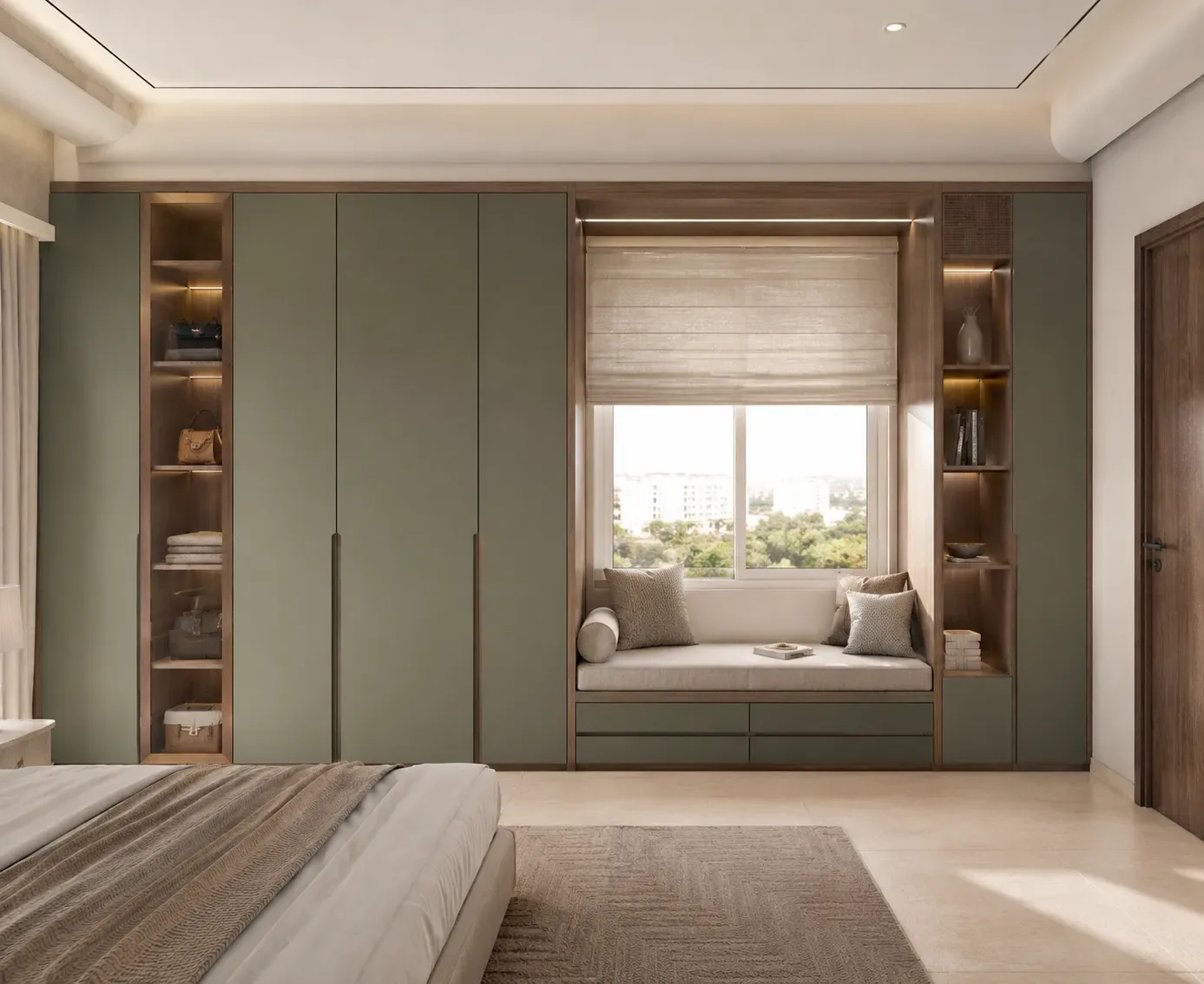 Wardrobe with sitting space by Reedify Modulars