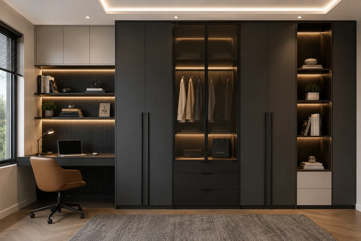 Study Table modular wardrobe by Reedify Modulars