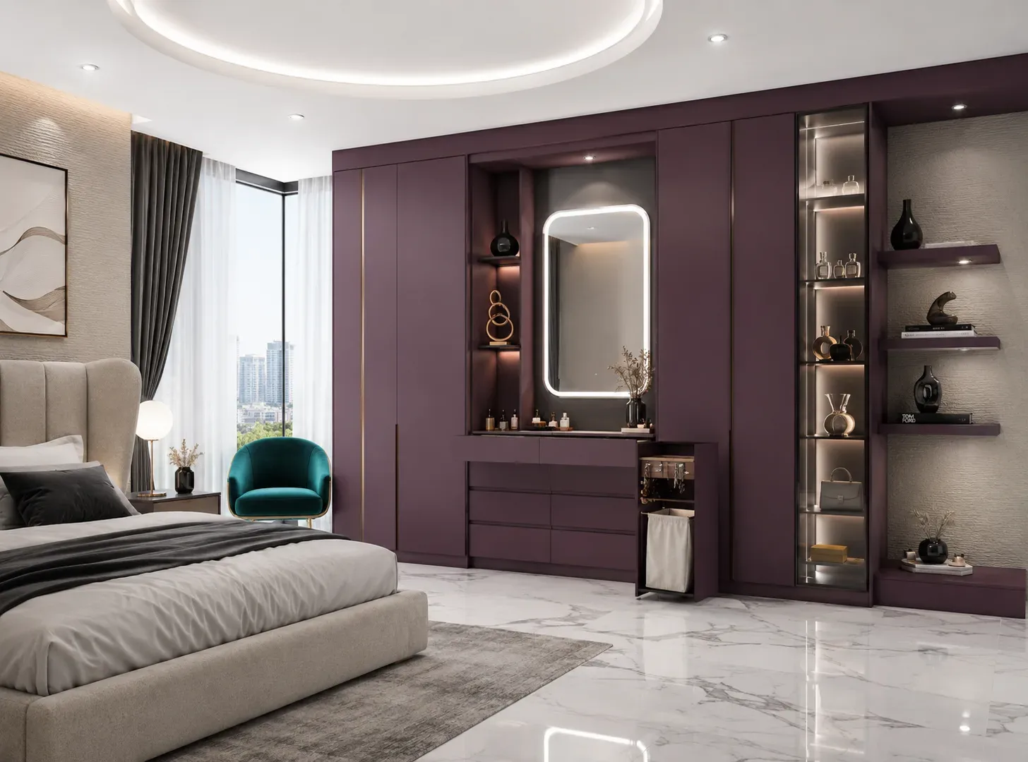 Wardrobe with mirror by Reedify Modulars