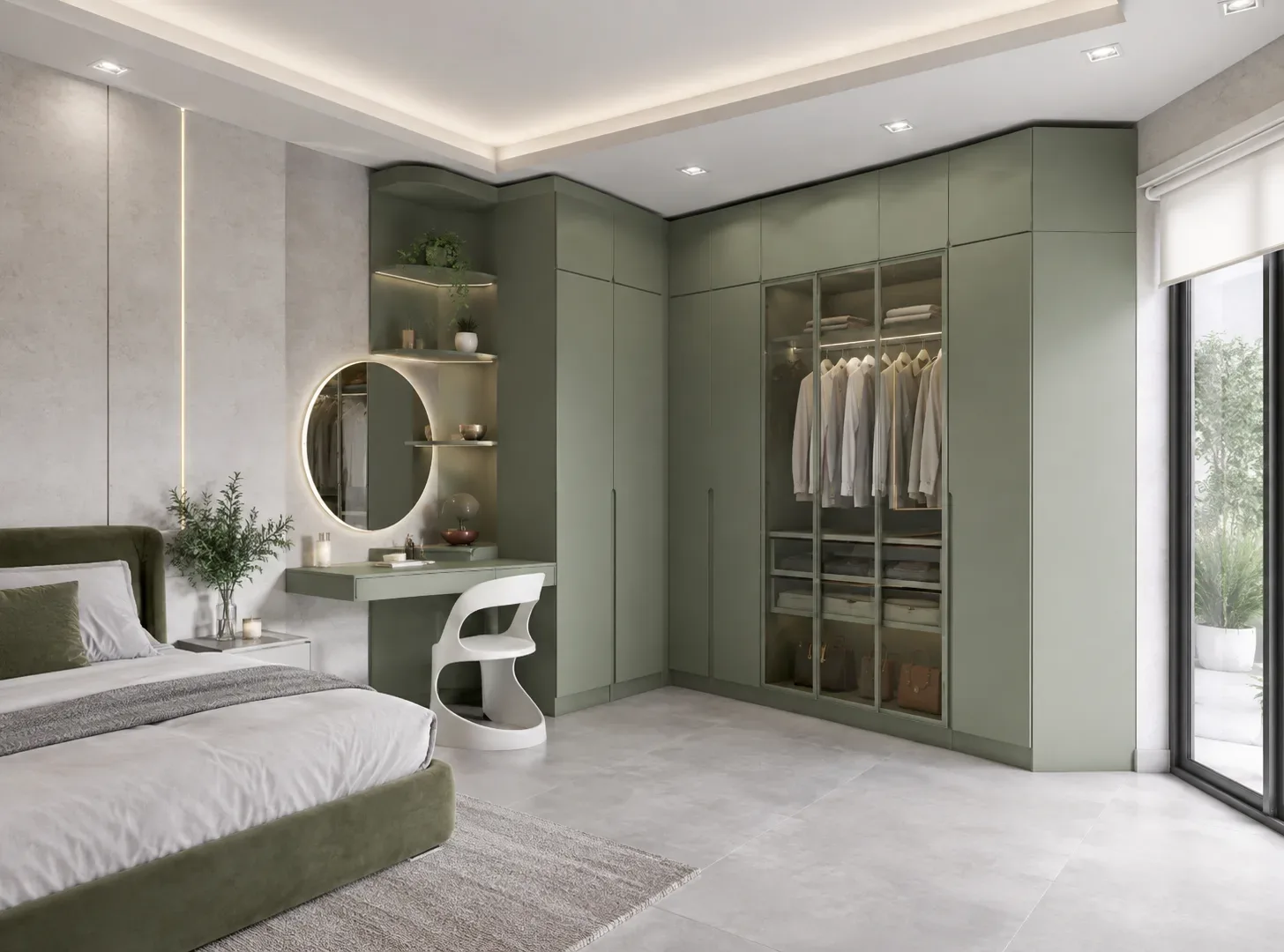 Wardrobe with framed mirror panel by Reedify Modulars