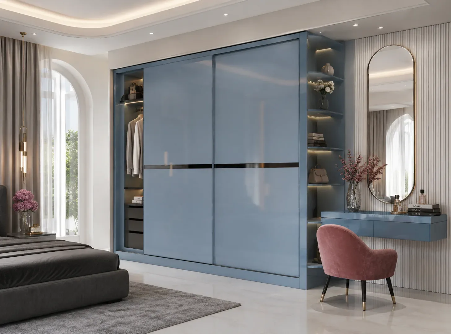 Wardrobe with mirror by Reedify Modulars
