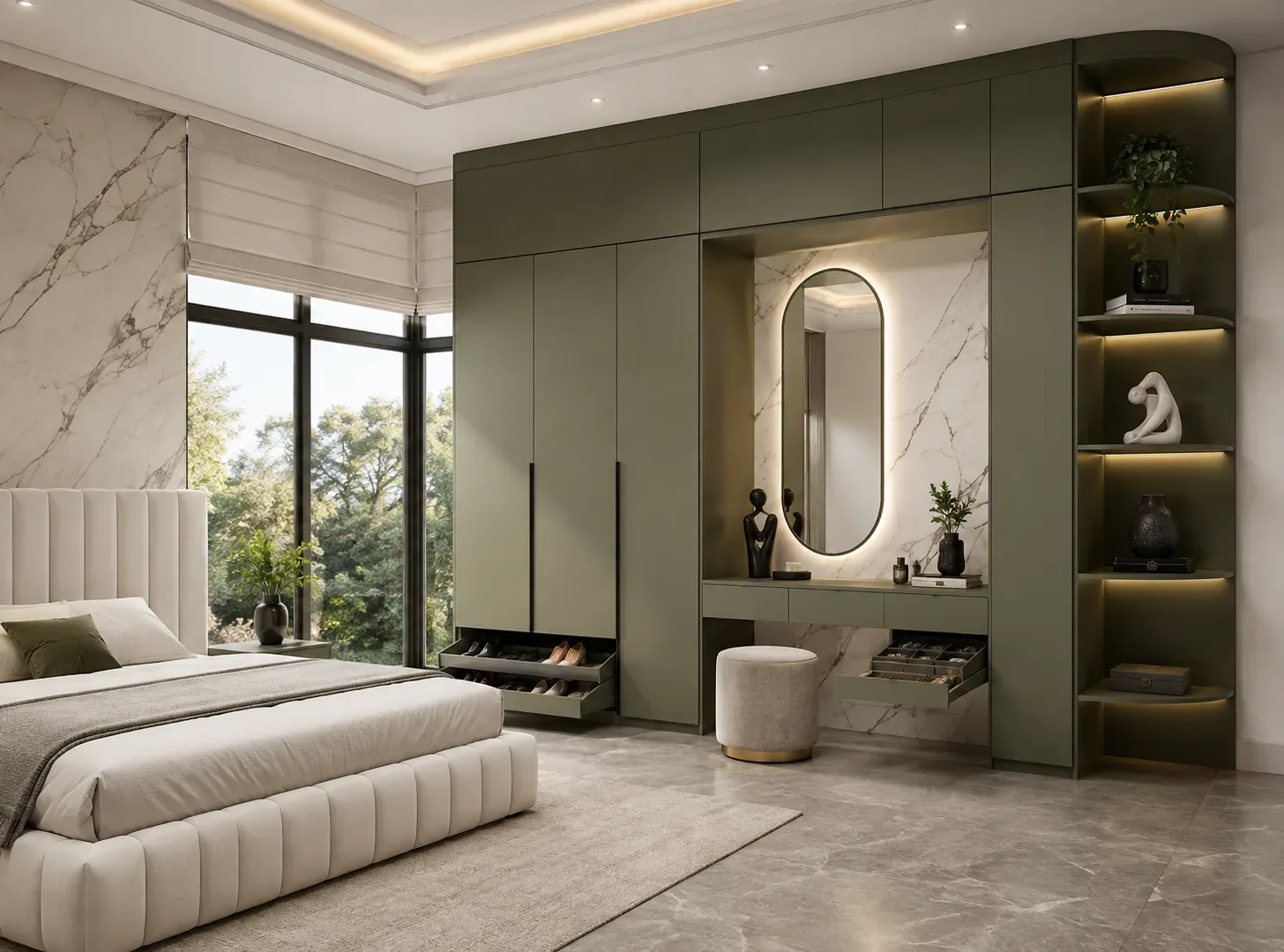 Wardrobe with mirror by Reedify Modulars