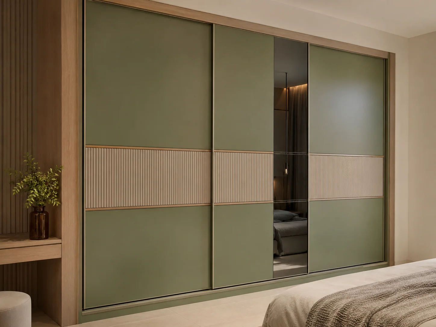 Bedroom wooden almirah design by Reedify Modulars Rohtak