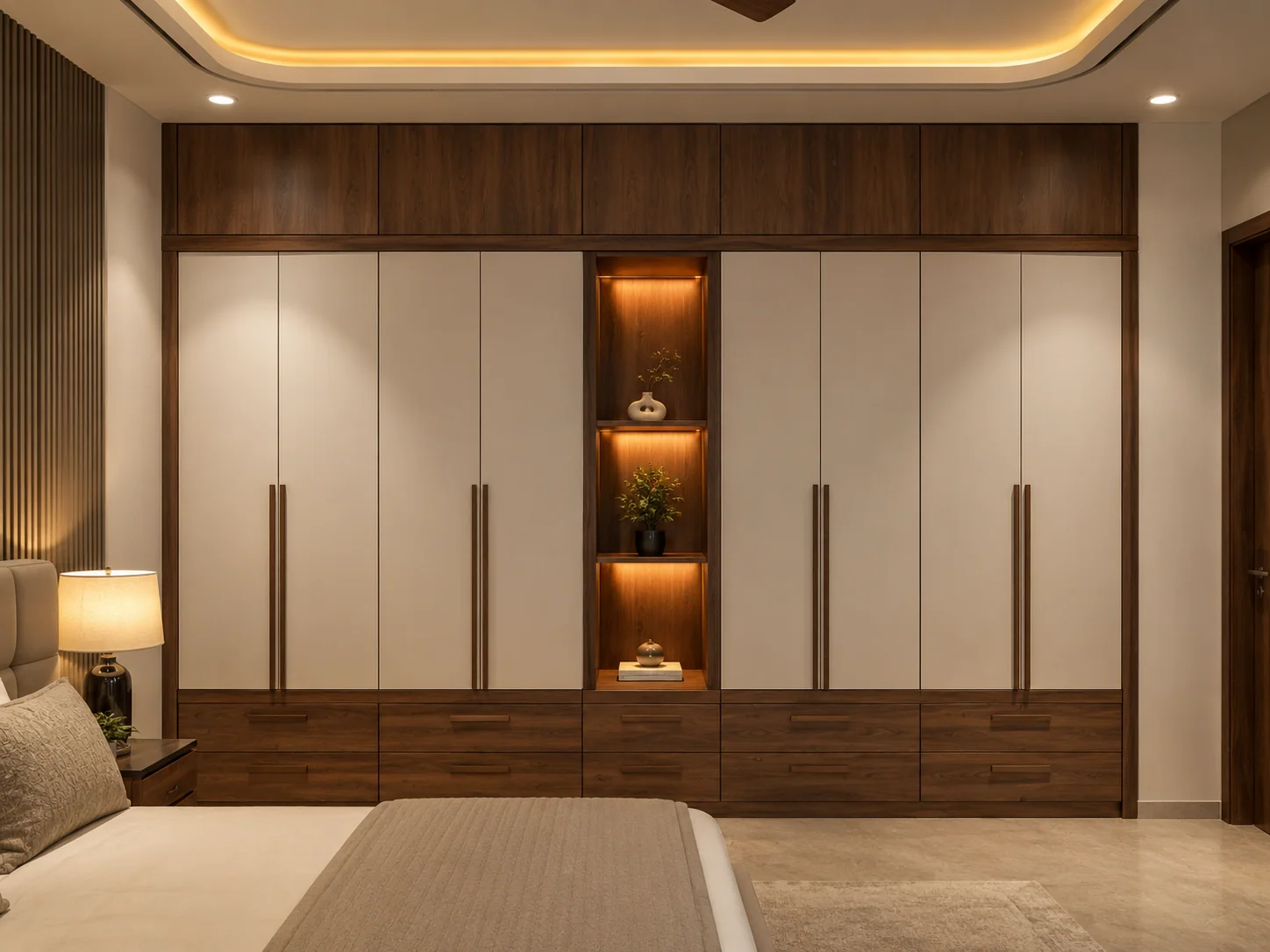 Bedroom wooden almirah design by Reedify Modulars Rohtak
