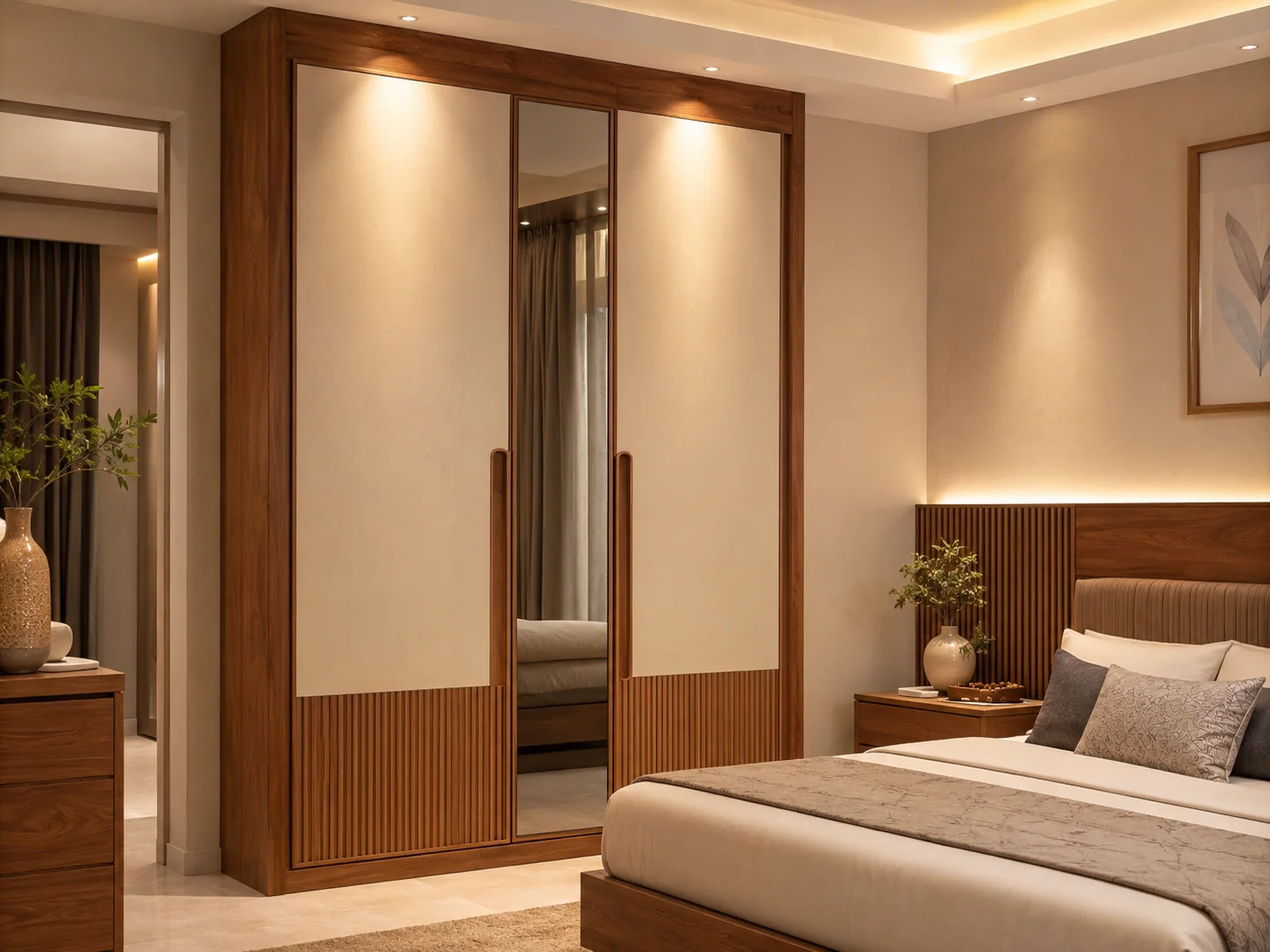 Double door almirah with planned shelves by Reedify Modulars Rohtak
