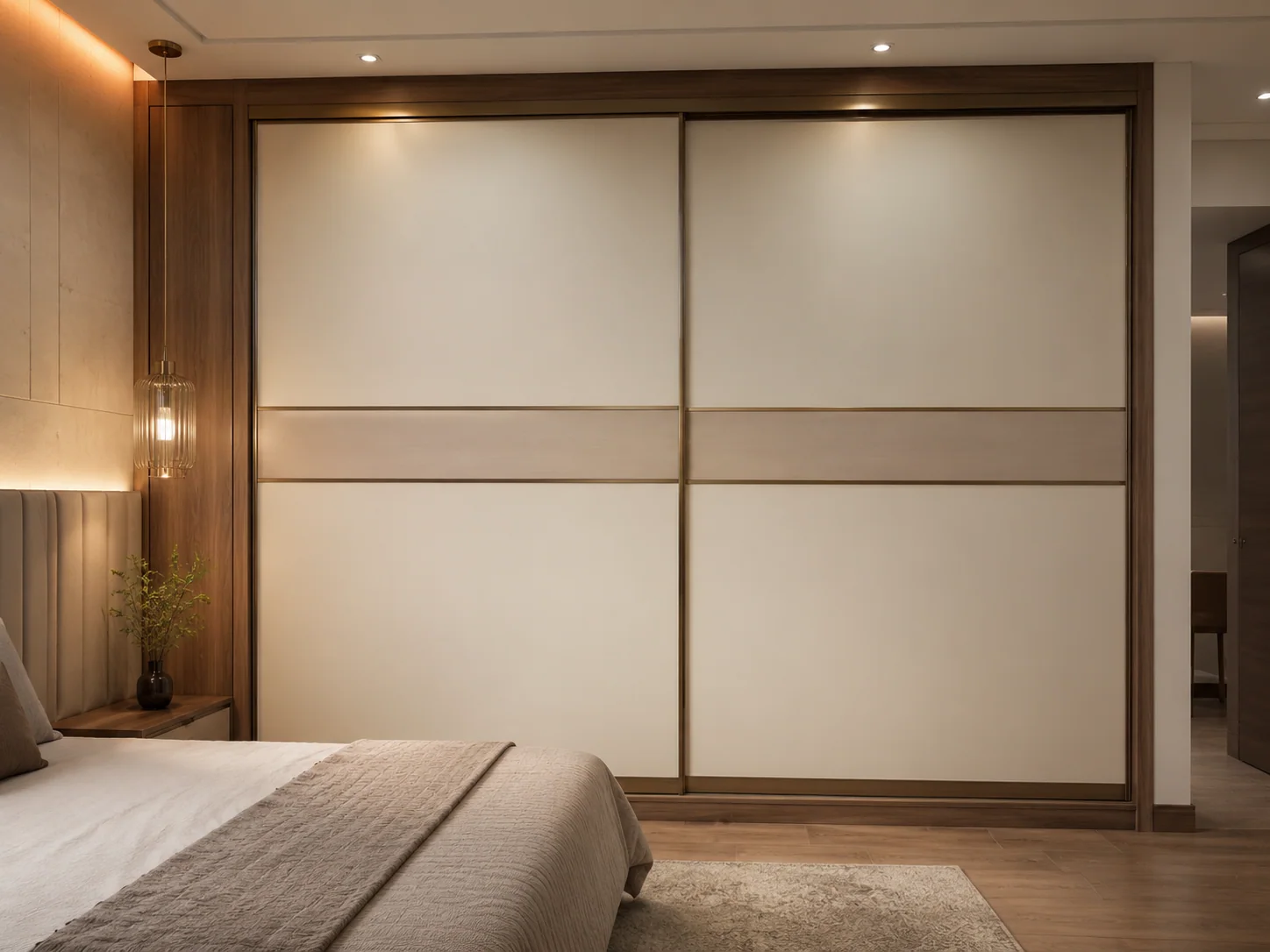 Sliding almirah for bedroom storage by Reedify Modulars Rohtak