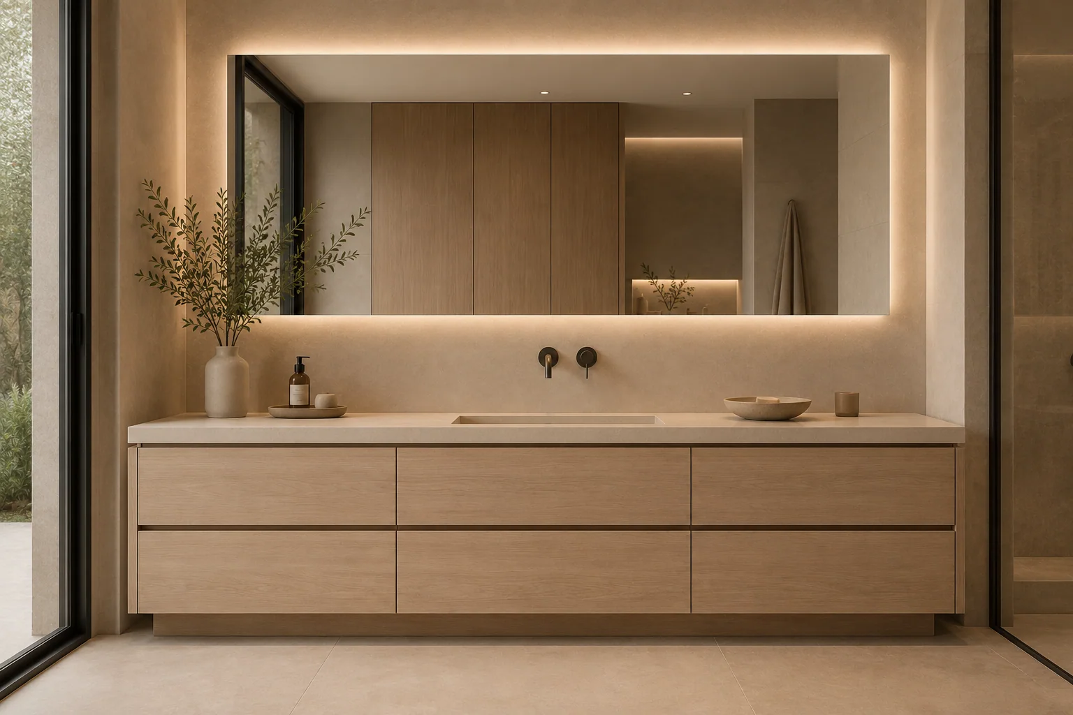 Freestanding bathroom vanity cabinet by Reedify Modulars Rohtak