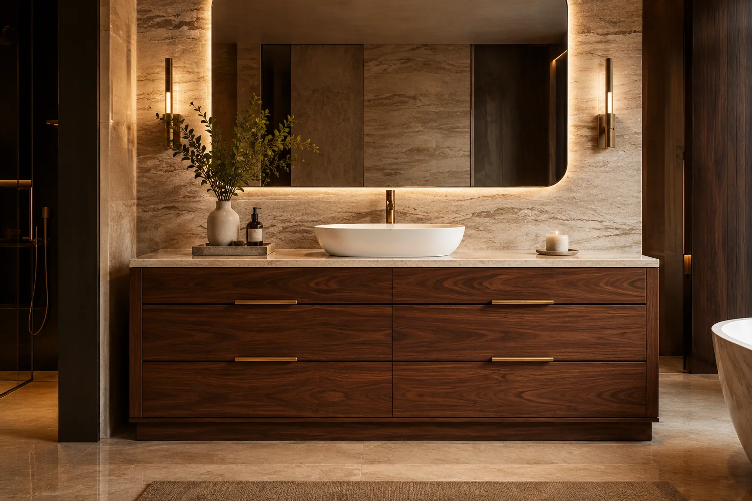 Freestanding bathroom vanity cabinet by Reedify Modulars Rohtak