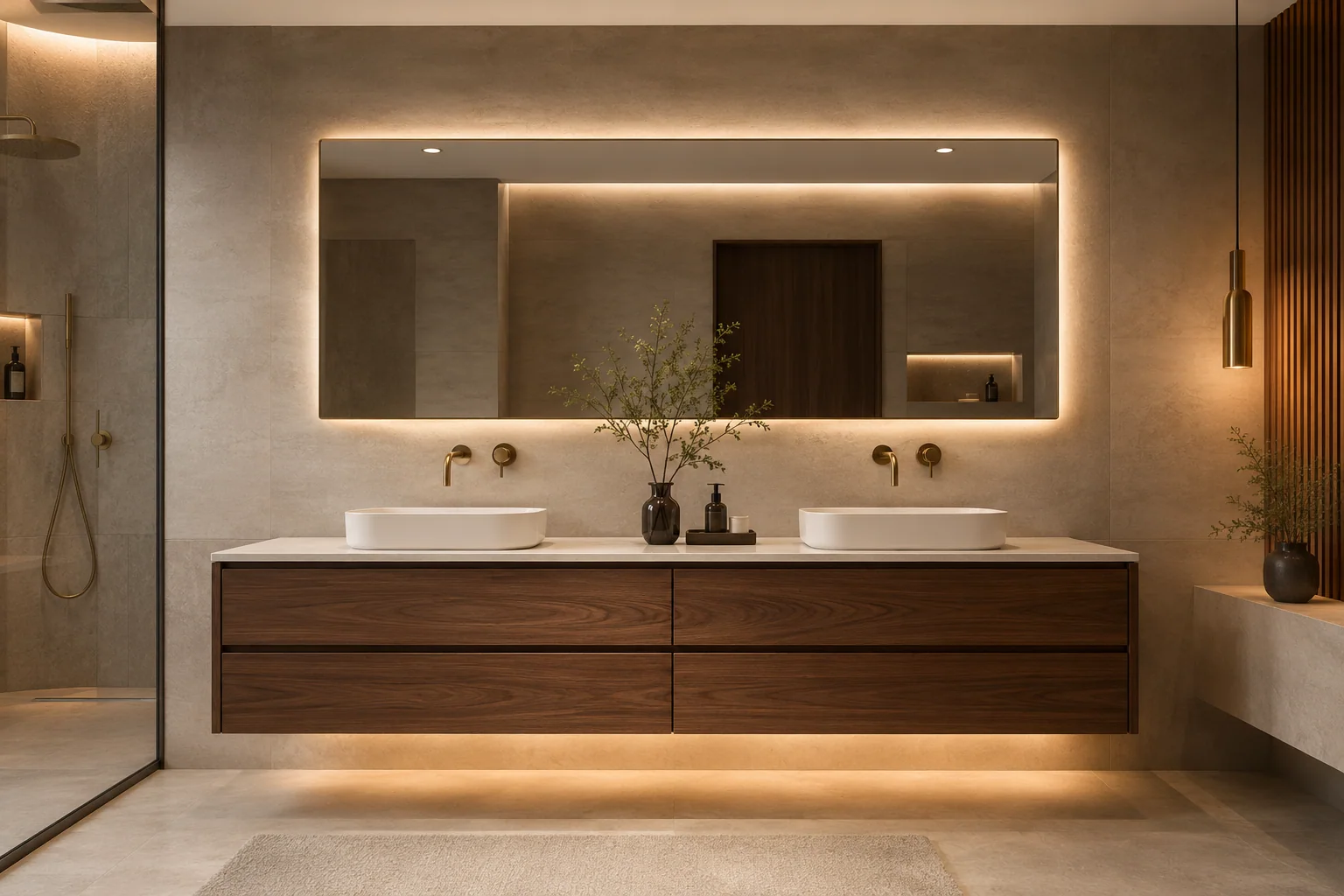 Luxury bathroom vanity cabinet by Reedify Modulars Rohtak