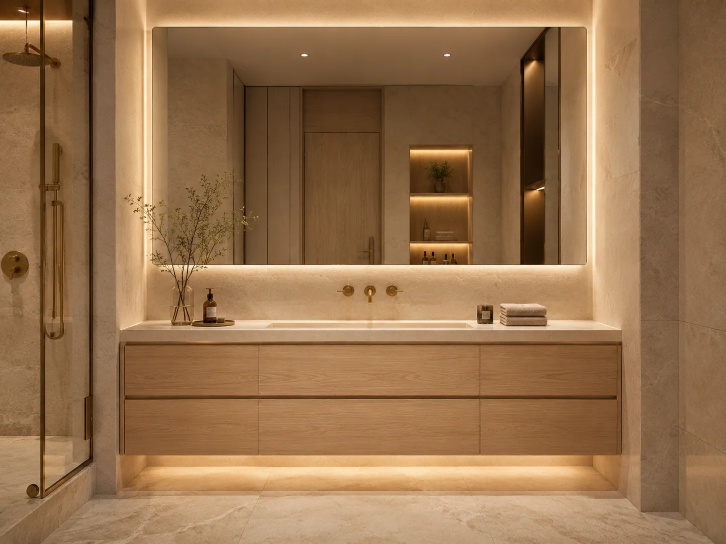 Luxury bathroom vanity cabinet by Reedify Modulars Rohtak