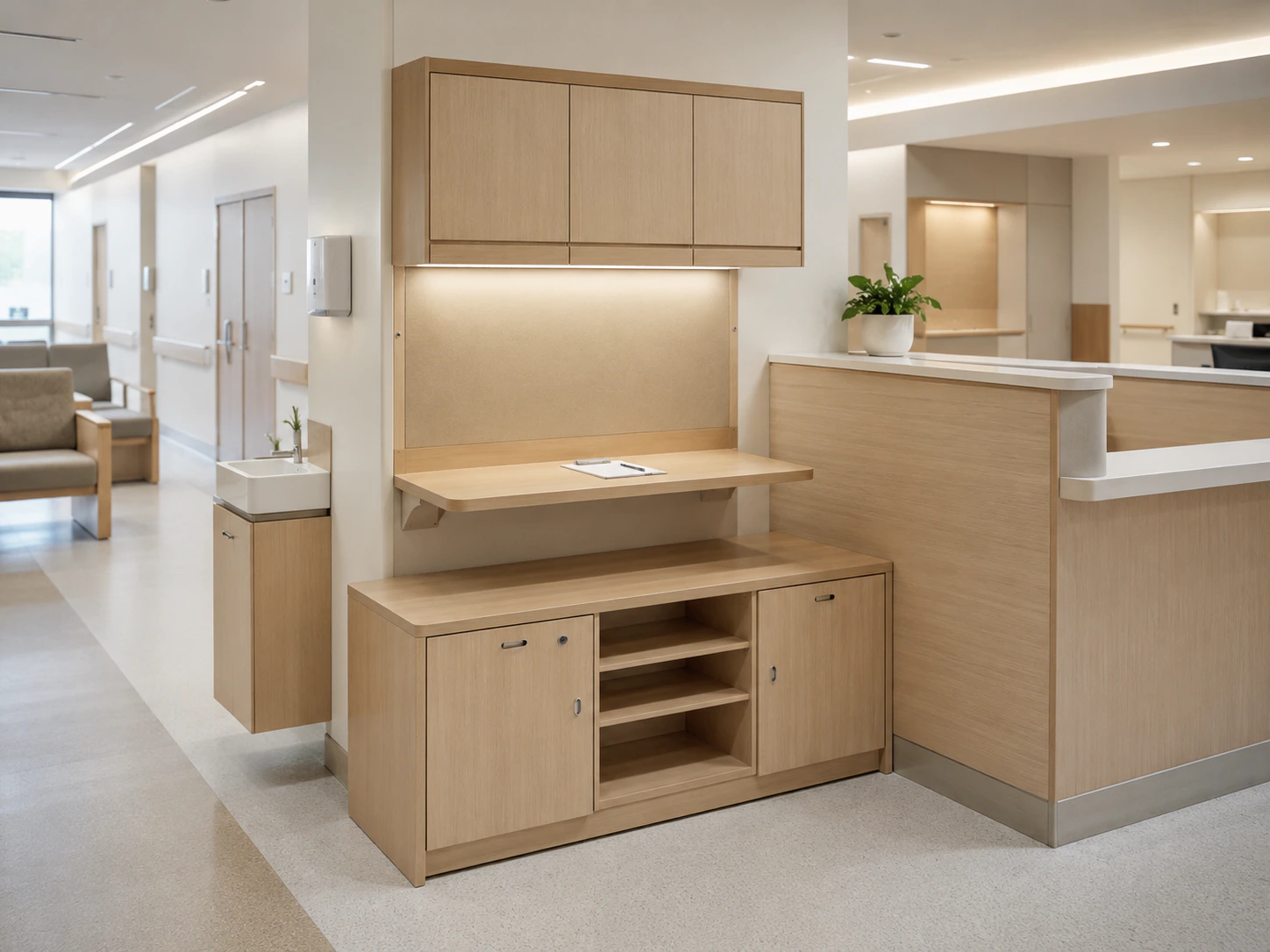 modular hospital reception and patient registration counter design 2 by Reedify Modulars
