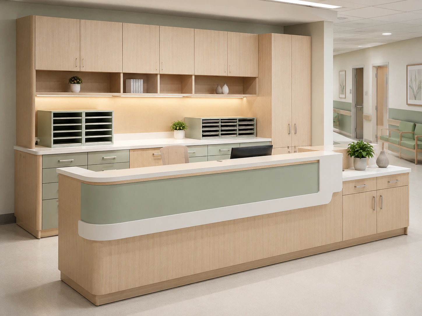 modular hospital reception and patient registration counter design 5 by Reedify Modulars