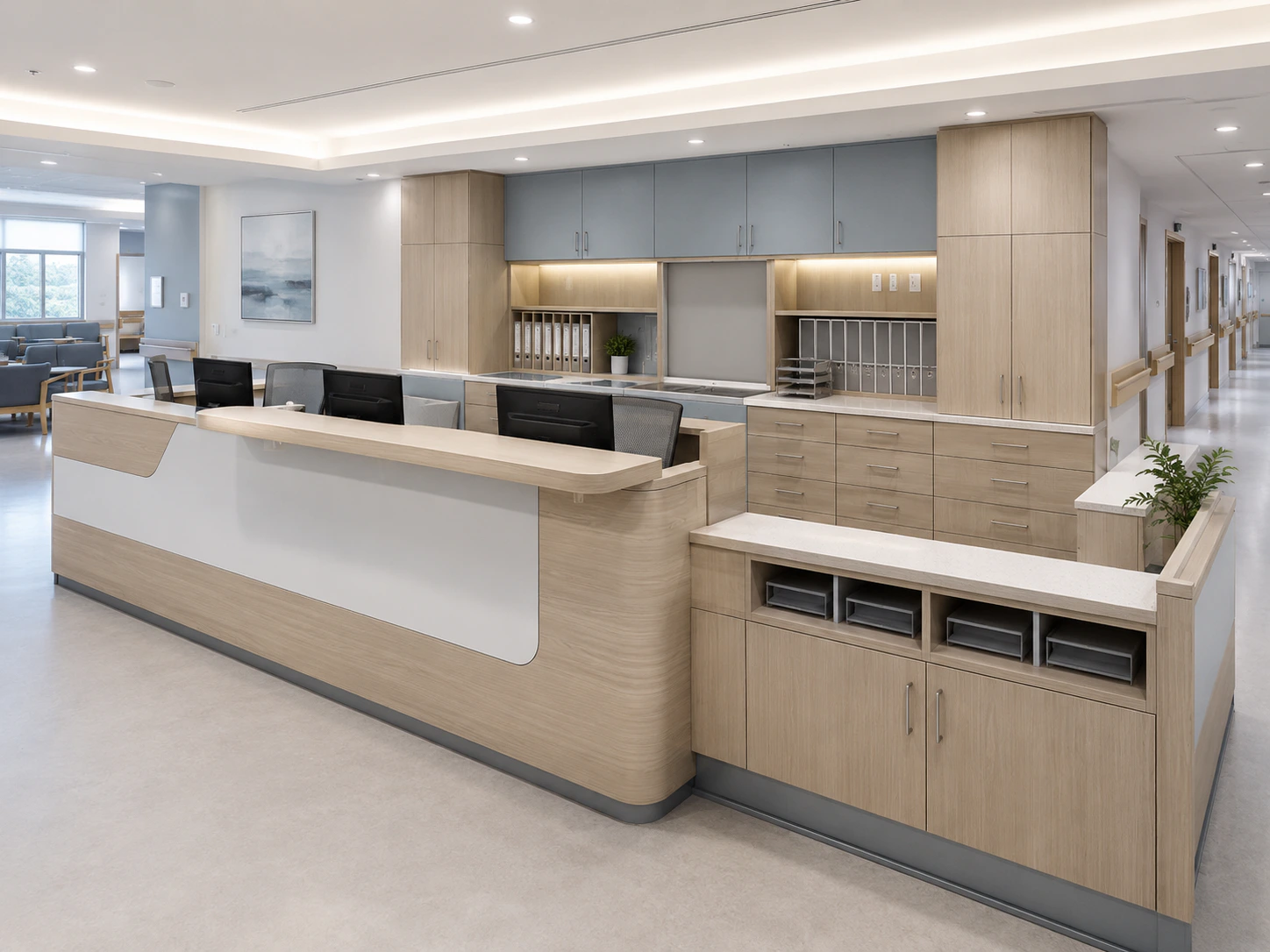 modular hospital reception and patient registration counter design 6 by Reedify Modulars